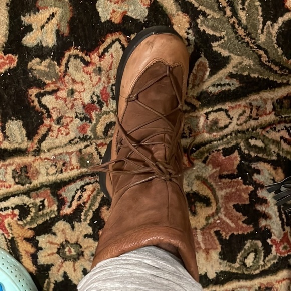 🤩host Pick🤩 90’S Kamik Leather Suede Wrap Around Lace Winter Boots - Picture 9 of 11